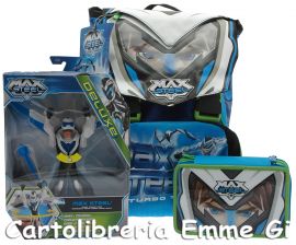 SCHOOL PACK MAX STEEL TURBO (Zaino+Astuccio Triplo) + PERSONAGGIO 1 - 20859