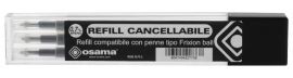 REFIL OSAMA 3pz. (Compatibile FRIXION) NERO 22773