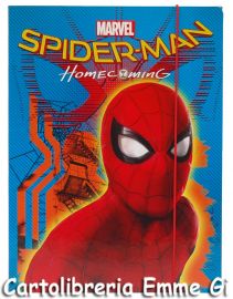 CARTELLINA C/ELASTICO SPIDERMAN 26471 AZZURRO